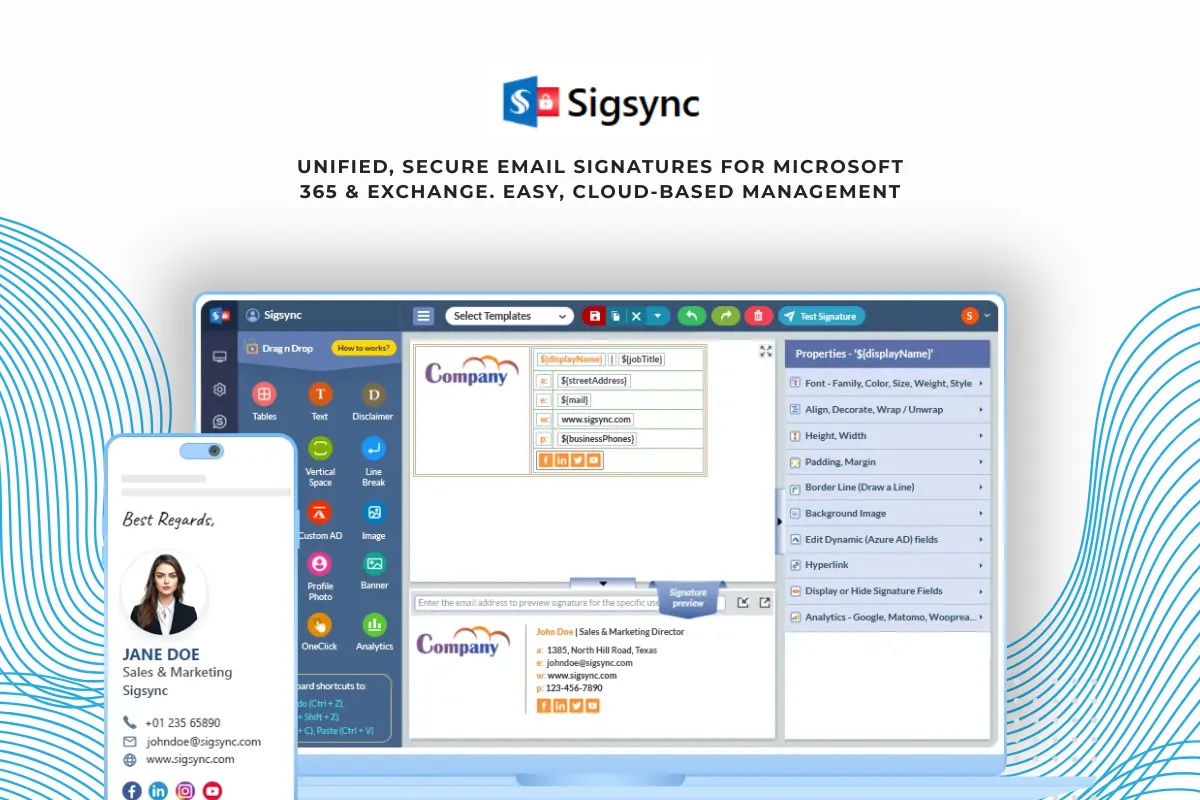 Sigsync Office 365 Email Signatures